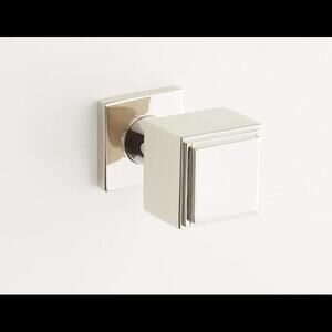 Signature Hardware Dallin Square Cabinet Knob - Polished Nickel